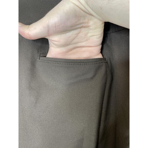 Womens Lindsay Dress Pants 18 Long Brown Stretch Trouser Bootcut Career Zip Fly - Picture 6 of 9